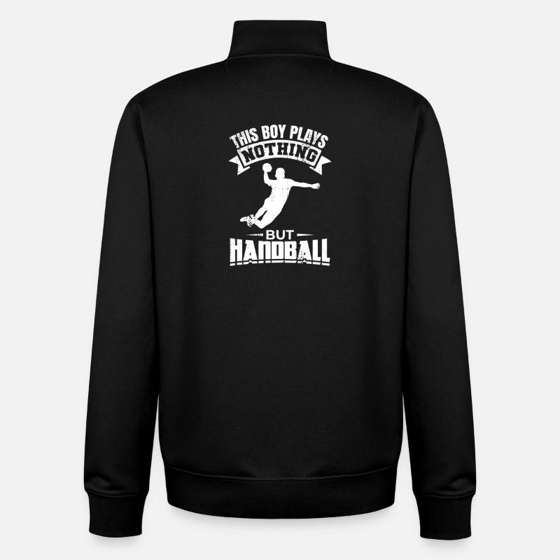 Lustiger Handball Junge - Unisex Organic Zip Sweatshirt von Stanley/Stella - Schwarz