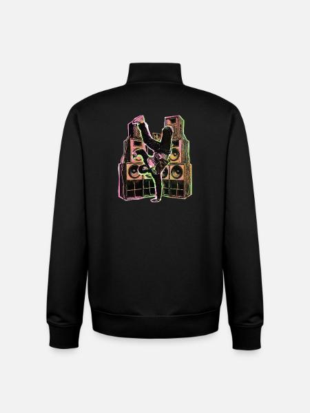 Hip Hop Breakdance - Unisex Organic Zip Sweatshirt by Stanley/Stella - black