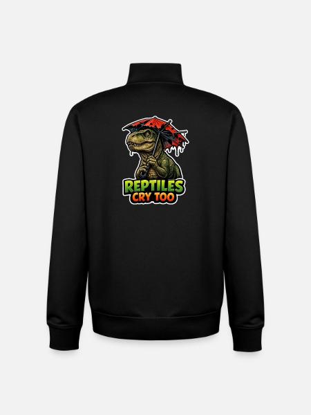 Emo-dinosaurier, Trauriger Dino, Emotionaler - Unisex Organic Zip Sweatshirt von Stanley/Stella - Schwarz