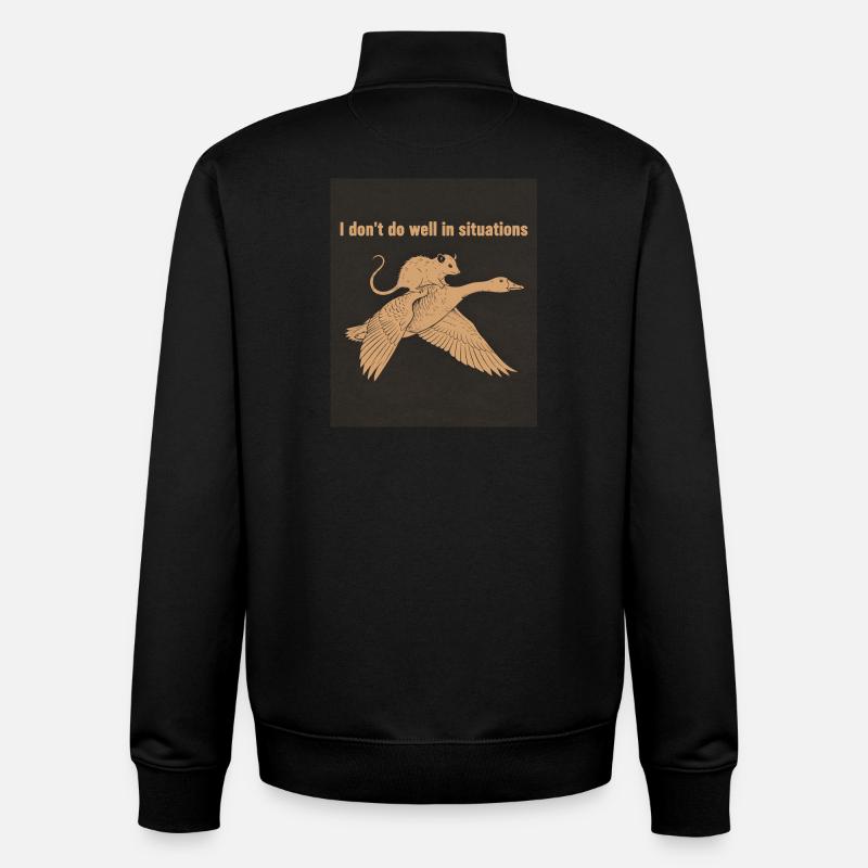 Dino Surf am Strand - Unisex Organic Zip Sweatshirt von Stanley/Stella - Schwarz