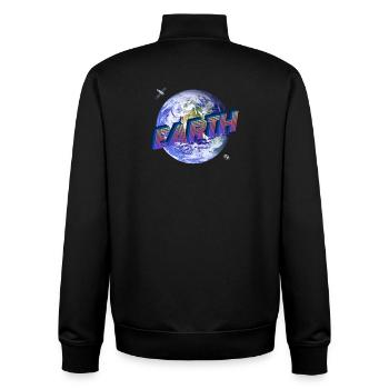 ERDE – Weltraumserie - Unisex Organic Zip Sweatshirt von Stanley/Stella - Schwarz - Hinten - AI Model Male 185 light (185cm)