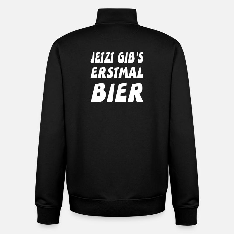 Bier - Unisex Organic Zip Sweatshirt von Stanley/Stella - Schwarz