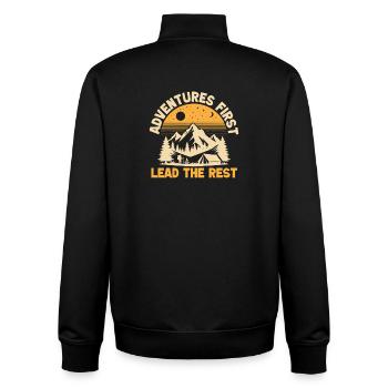 Girl Scout Leader Adventures First Scout - Unisex Organic Zip Sweatshirt von Stanley/Stella - Schwarz - Hinten - AI Model Male 185 light (185cm)