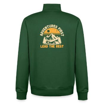 Aventures des chefs de filles Girl Scouts Premier Scout - Sweat zippé unisexe en coton bio Stanley/Stella - vert bouteille - Dos - AI Model Male 185 dark (185cm)