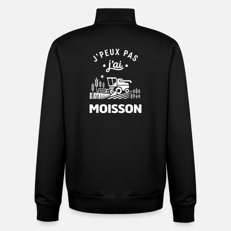 J'peux pas j'ai Moisson - Sweat zippé unisexe en coton bio Stanley/Stella - noir