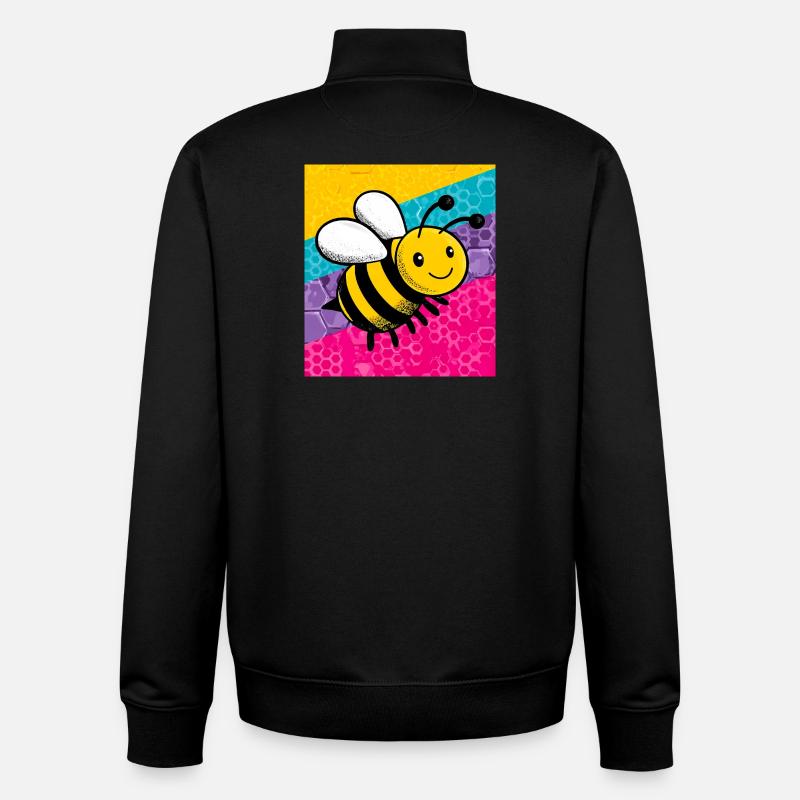 Biene - Unisex Organic Zip Sweatshirt von Stanley/Stella - Schwarz