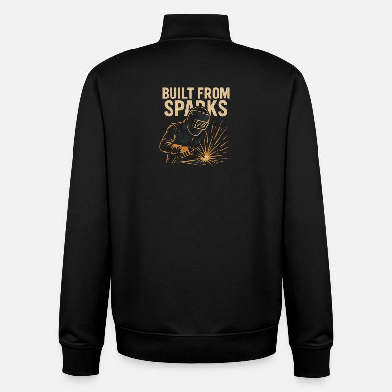 Built From Sparks Welder Crafts - Unisex Organic Zip Sweatshirt by Stanley/Stella - black