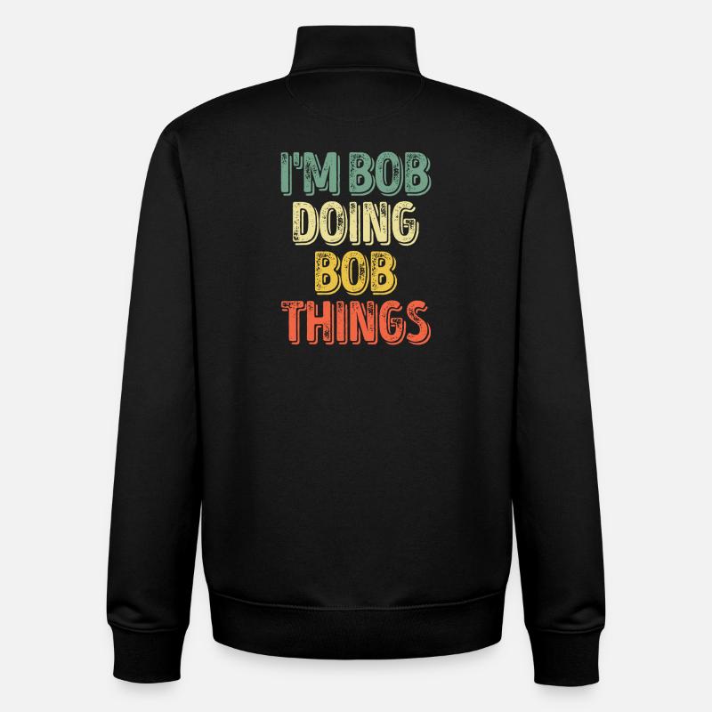 Bob Doing Bob Things - Unisex Organic Zip Sweatshirt by Stanley/Stella - black