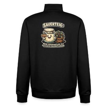 Sauerteig & Pflanzen - Lustiges Back Motiv - Unisex Organic Zip Sweatshirt von Stanley/Stella - Schwarz - Hinten - AI Model Male 185 light (185cm)