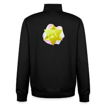 Surreal Merkaba Star - Unisex Organic Zip Sweatshirt by Stanley/Stella - black - Back - AI Model Male 185 light (185cm)