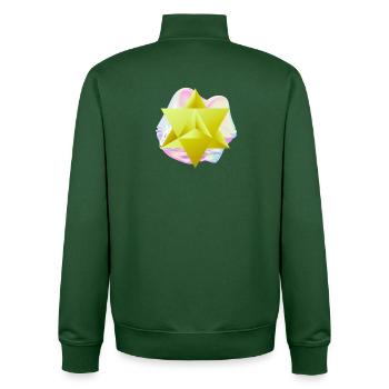 Surreal Merkaba Star - Unisex Organic Zip Sweatshirt by Stanley/Stella - bottle green - Back - AI Model Male 185 dark (185cm)