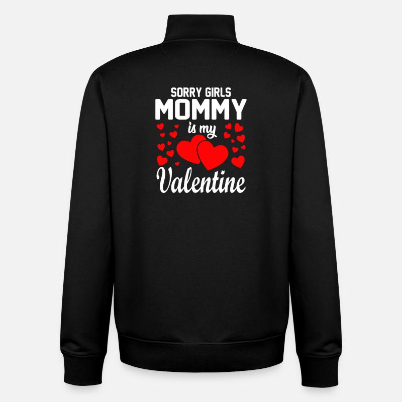 Mama-Valentine-Herz-Tee - Unisex Organic Zip Sweatshirt von Stanley/Stella - Schwarz