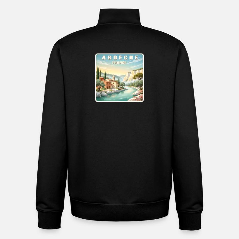 Ardeche - Unisex Organic Zip Sweatshirt von Stanley/Stella - Schwarz