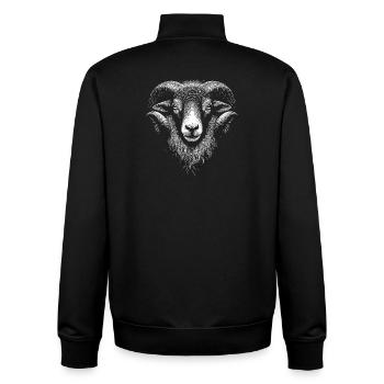 Ram - Unisex Organic Zip Sweatshirt by Stanley/Stella - black - Back - AI Model Male 185 light (185cm)