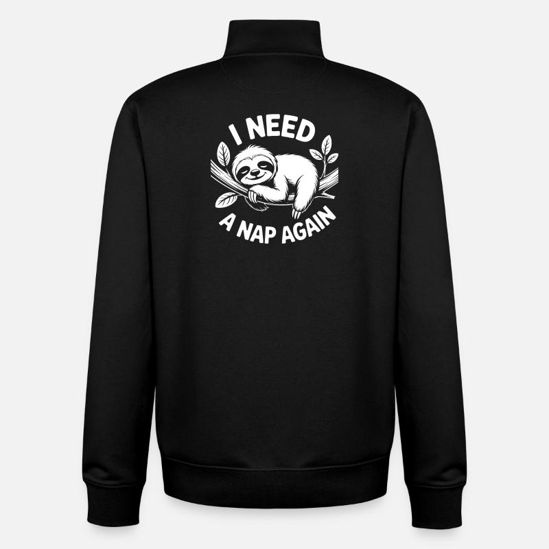 Nap Again Mood - Unisex Organic Zip Sweatshirt von Stanley/Stella - Schwarz
