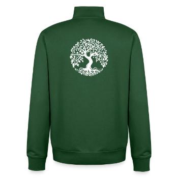 Tree of Life - Unisex Organic Zip Sweatshirt by Stanley/Stella - bottle green - Back - AI Model Male 185 dark (185cm)
