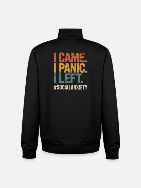 Introverted Problem Funny Social Freak - Unisex Organic Zip Sweatshirt by Stanley/Stella - black