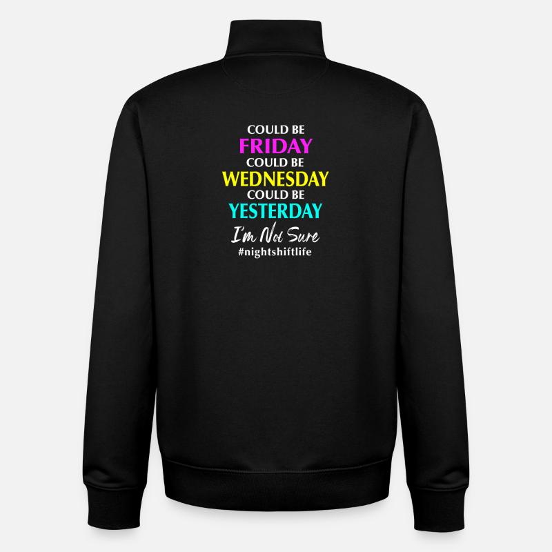 Night Shift Hospital Nursing Nurse - Unisex Organic Zip Sweatshirt by Stanley/Stella - black