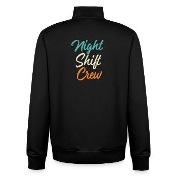 Équipe de nuit - Sweat zippé unisexe en coton bio Stanley/Stella - noir - Dos - AI Model Male 185 light (185cm)