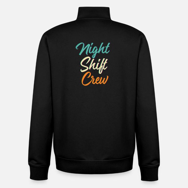 Night shift - Unisex Organic Zip Sweatshirt by Stanley/Stella - black