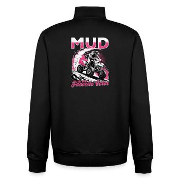 Quad ATV Femme Fille Quad Quad - Sweat zippé unisexe en coton bio Stanley/Stella - noir - Dos - AI Model Male 185 light (185cm)