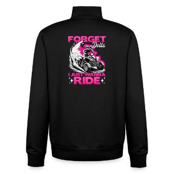 Quad ATV Femme Fille Quad Quad - Sweat zippé unisexe en coton bio Stanley/Stella - noir - Dos - AI Model Male 185 light (185cm)