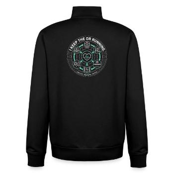I Keep The OR Running - Medical Technology - Unisex Organic Zip Sweatshirt by Stanley/Stella - black - Back - AI Model Male 185 light (185cm)