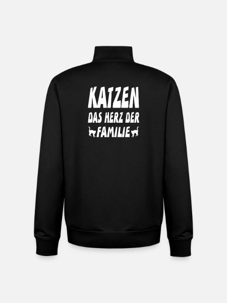 Katzen - Unisex Organic Zip Sweatshirt von Stanley/Stella - Schwarz