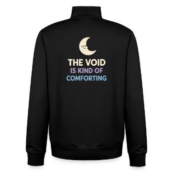Existenzieller Humor, Nihilismus, Humor, - Unisex Organic Zip Sweatshirt von Stanley/Stella - Schwarz - Hinten - AI Model Male 185 light (185cm)