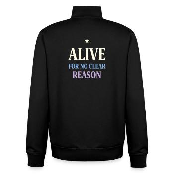 Existenzieller Humor, Nihilismus, Humor, - Unisex Organic Zip Sweatshirt von Stanley/Stella - Schwarz - Hinten - AI Model Male 185 light (185cm)
