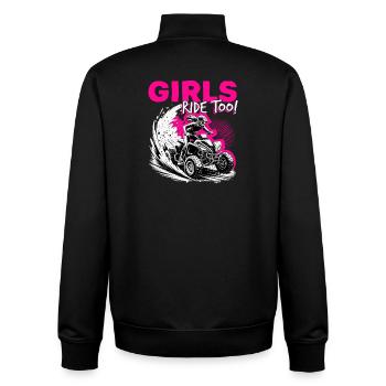 Quad ATV Woman Girl Four Wheeler - Unisex Organic Zip Sweatshirt von Stanley/Stella - Schwarz - Hinten - AI Model Male 185 light (185cm)