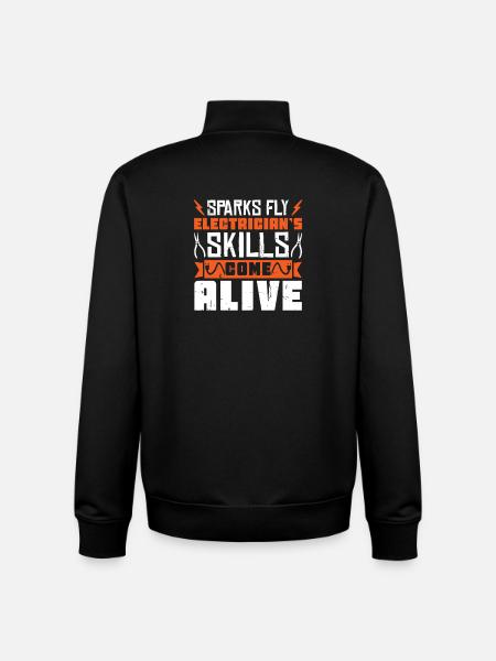 Electrician, Electronics Technician, Electrician - Unisex Organic Zip Sweatshirt by Stanley/Stella - black