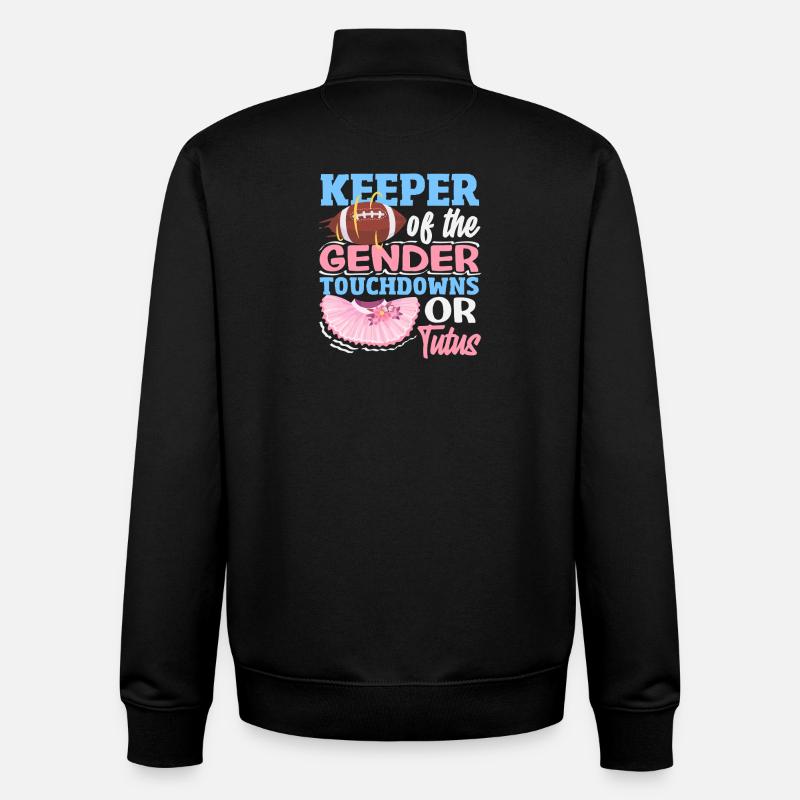 Hüter Des Geschlechts Touchdowns Oder Tutus - Unisex Organic Zip Sweatshirt von Stanley/Stella - Schwarz