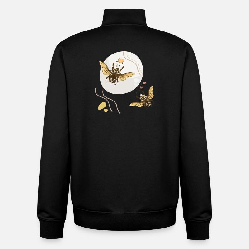 Insecte - Sweat zippé unisexe en coton bio Stanley/Stella - noir