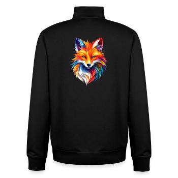 Colorful Fox Polygon Design – Moderne Fuchs Kunst - Unisex Organic Zip Sweatshirt von Stanley/Stella - Schwarz - Hinten - AI Model Male 185 light (185cm)