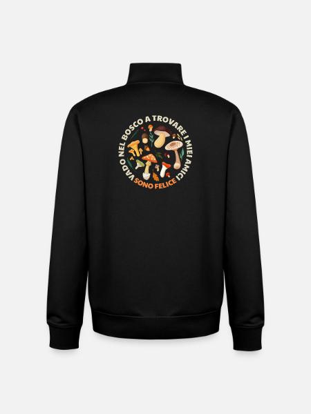 Mushrooms of the Circle Forest - Unisex Organic Zip Sweatshirt by Stanley/Stella - black