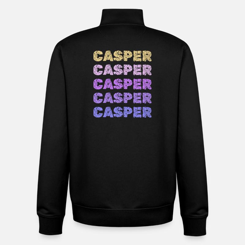 Casper - Sweat zippé unisexe en coton bio Stanley/Stella - noir