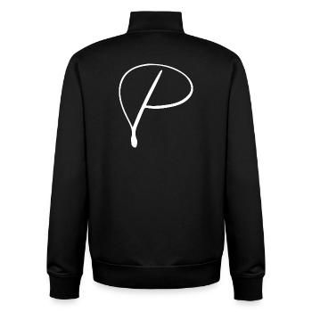 P - Unisex Organic Zip Sweatshirt von Stanley/Stella - Schwarz - Hinten - AI Model Male 185 light (185cm)