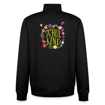 Schulkind Blumenkranz  - Unisex Organic Zip Sweatshirt von Stanley/Stella - Schwarz - Hinten - AI Model Male 185 light (185cm)