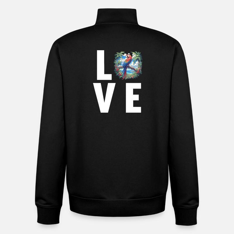 Macaw's Era - Unisex Organic Zip Sweatshirt by Stanley/Stella - black