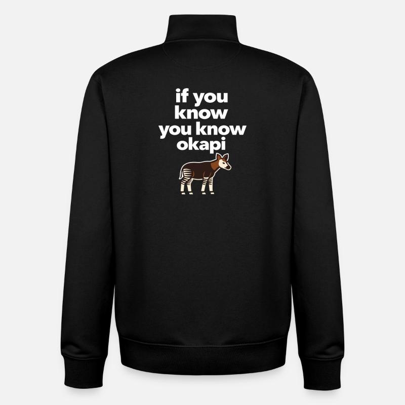 Okapi-liebhaber Okapi-tier Seltene Tierweltliebe - Unisex Organic Zip Sweatshirt von Stanley/Stella - Schwarz