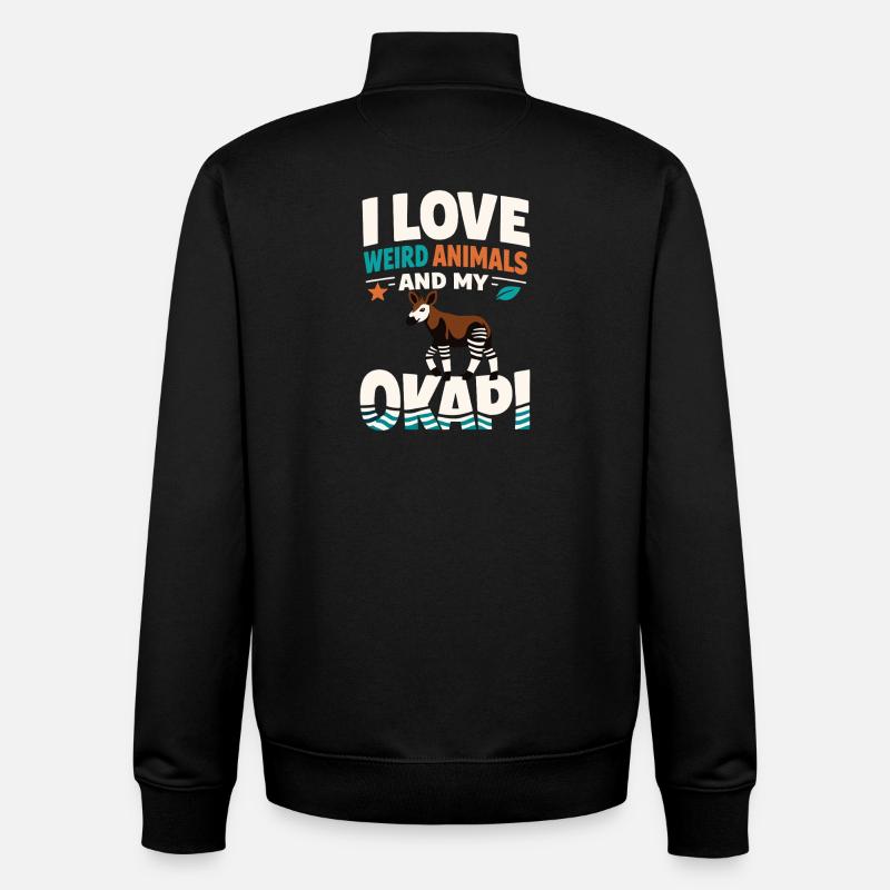 Okapi-liebhaber Okapi-tier Seltene Tierweltliebe - Unisex Organic Zip Sweatshirt von Stanley/Stella - Schwarz