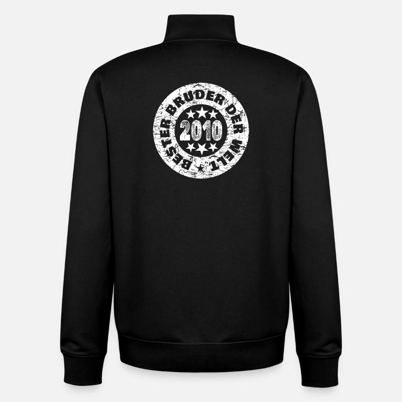 Brother 2010 - Unisex Organic Zip Sweatshirt by Stanley/Stella - black