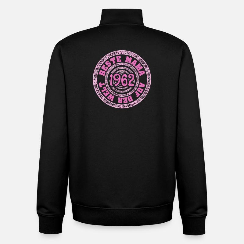 Meilleur 1962 - Sweat zippé unisexe en coton bio Stanley/Stella - noir