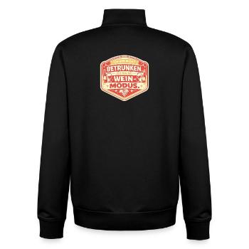 Weinmodus Badge - Unisex Organic Zip Sweatshirt von Stanley/Stella - Schwarz - Hinten - AI Model Male 185 light (185cm)