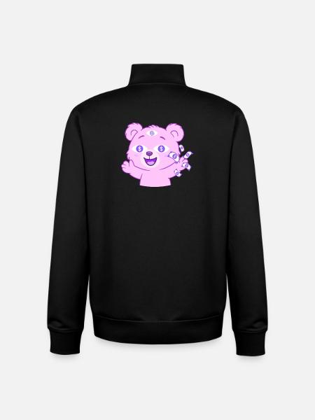 Money Teddy - Unisex Organic Zip Sweatshirt by Stanley/Stella - black