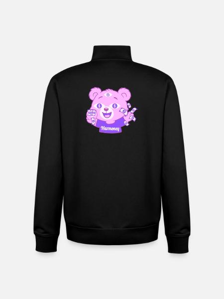 Harmoney Teddy - Unisex Organic Zip Sweatshirt by Stanley/Stella - black