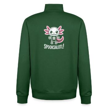 Süßes Spuk-Skelett mit Flügeln - Unisex Organic Zip Sweatshirt von Stanley/Stella - Flaschengrün - Hinten - AI Model Male 185 dark (185cm)