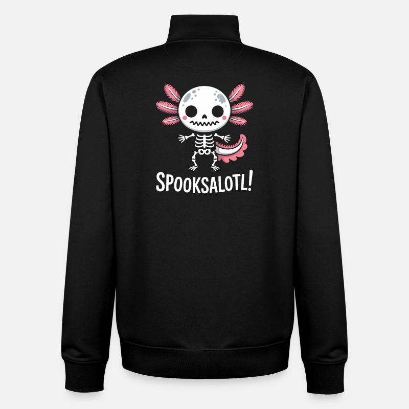 Conception du squelette de Spooksalot - Sweat zippé unisexe en coton bio Stanley/Stella - noir