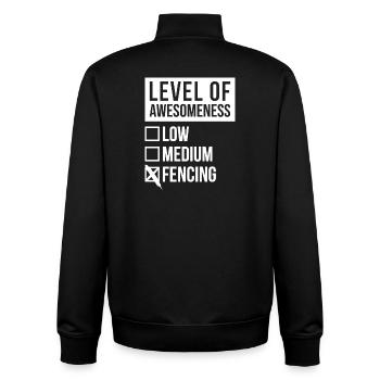 Fechten - Unisex Organic Zip Sweatshirt von Stanley/Stella - Schwarz - Hinten - AI Model Male 185 light (185cm)